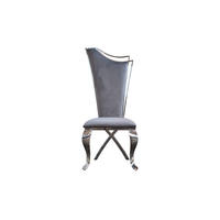 ESSZIMMERSTUHL AMALIA Grau Velvet - Grau, Textil (50/116/55cm) - KAWOLA