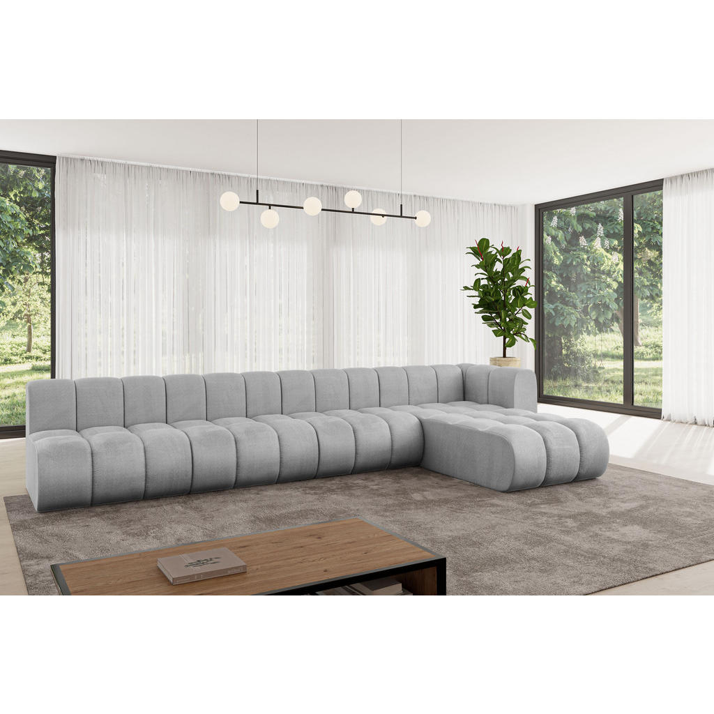 Thumbnail - Altdecor Ecksofa, Hellgrau, Textil, 6-Sitzer, 387x177 cm, Wohnzimmer, Sofas & Couches, Wohnlandschaften, Ecksofas