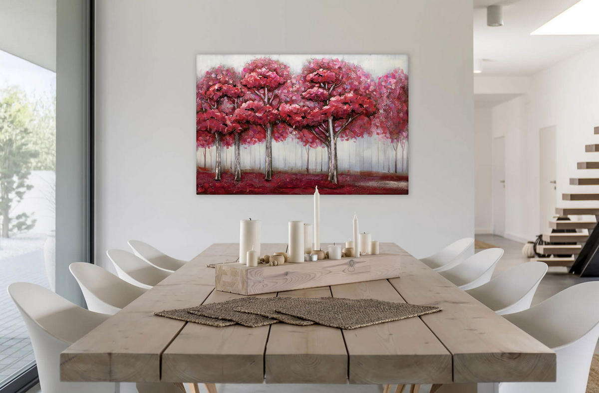 METALLBILD Pink 100/70 cm - Pink, Metall (5.7/70cm) - KUNSTLOFT