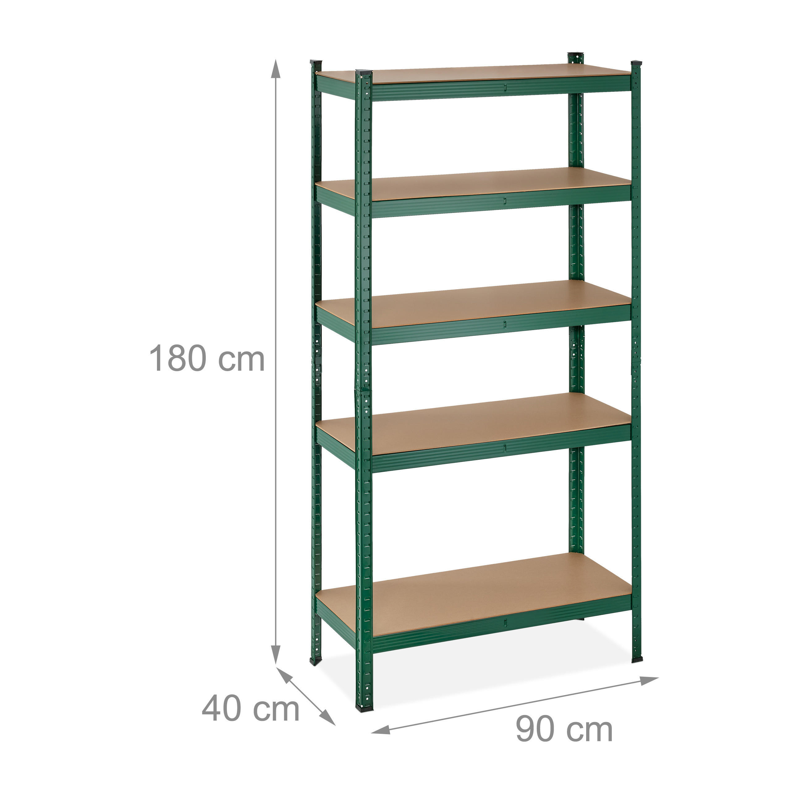 Thumbnail - Relaxdays Schwerlastregal, Mehrfarbig, Metall, Holzwerkstoff, Kunststoff, 90x180x40 cm, Freizeit, Heimwerken, Werkstatt,...