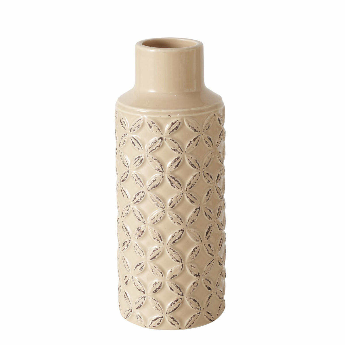 KERAMIKVASE Captura 21 cm - Beige, Keramik (21cm) - Boltze Home