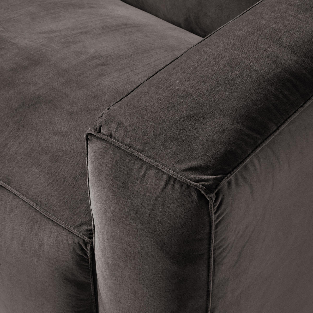 2-SITZER SOFA - Graubraun, Textil (190/75/96cm) - home24