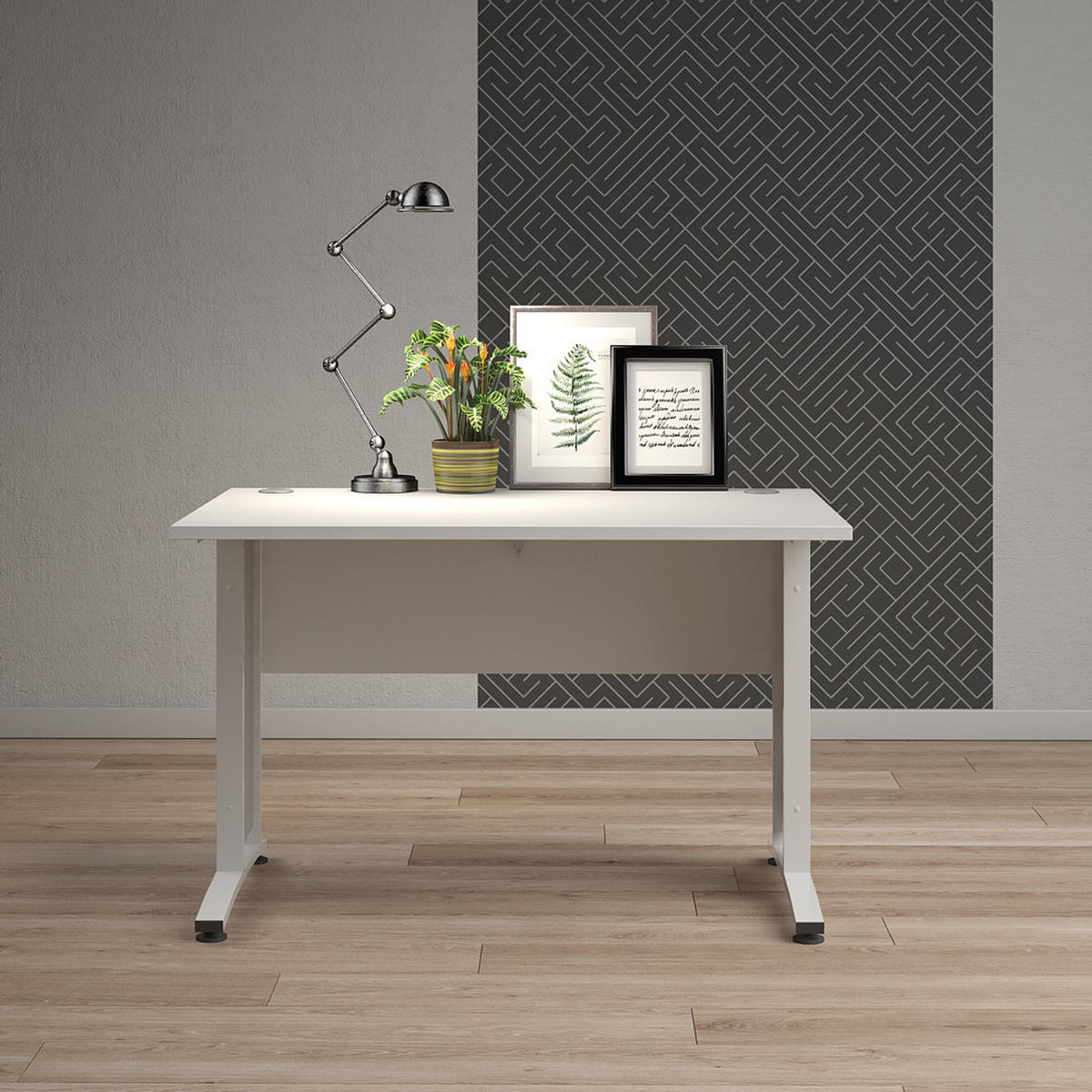 SCHREIBTISCH Weiß - Weiß, Holzwerkstoff (80/120/75cm) - ebuy24
