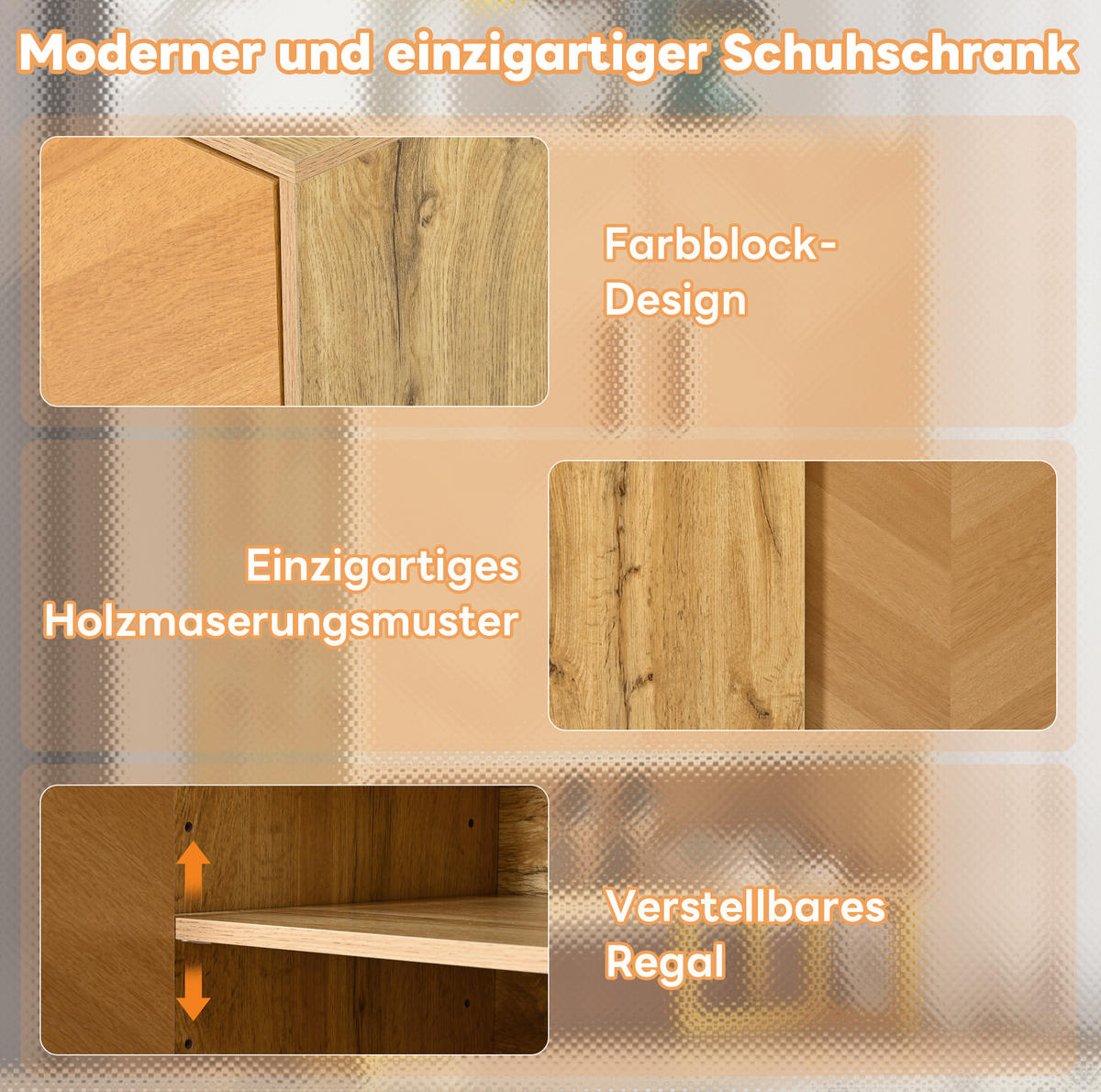 SCHUHSCHRANK 80/38/100 cm mit 2 Türen, schmales Design in Natur - Naturfarben, Holzwerkstoff (80/100/38cm) - BEAOK