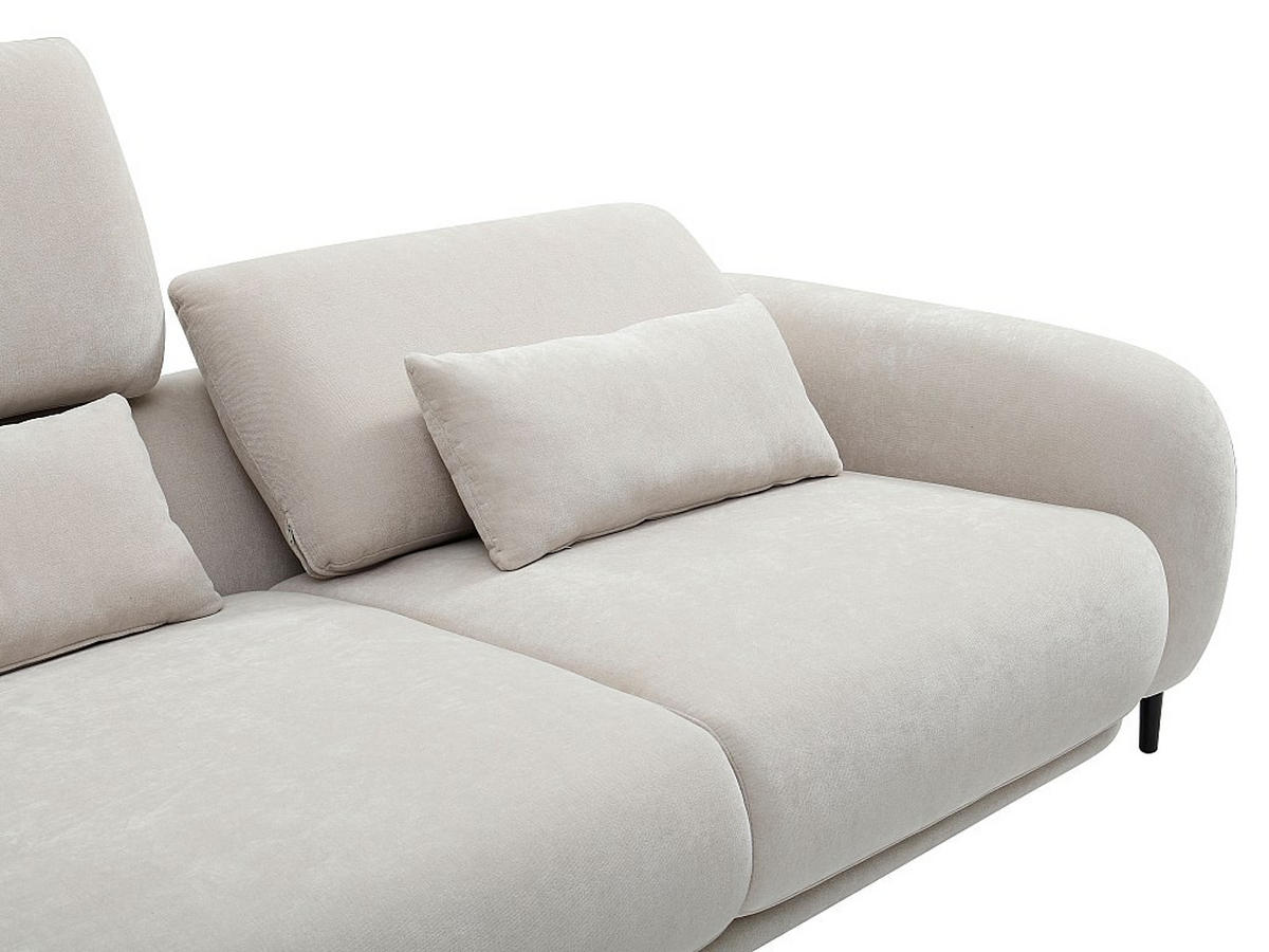 SOFA 3-Sitzer mit verstellbarer Rückenlehne - Stoff Beige - ARAVIO - Beige, Textil (102/100/210cm) - Vente-Unique