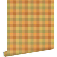 TAPETE Karomuster 50 x 900 cm - Orange, Papier (50/900cm) - ESTAhome