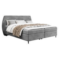 BOXBETT Madryt - H3 - Schwarz/Grau, Holz/Holzwerkstoff (180/200cm) - MIRJAN24