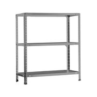 SCHRAUBREGAL PANDA SMALL | HxBxT 100x90x30cm | Fachlast 75kg | Grau - Grau, Metall (90/100/30cm) - PROREGAL