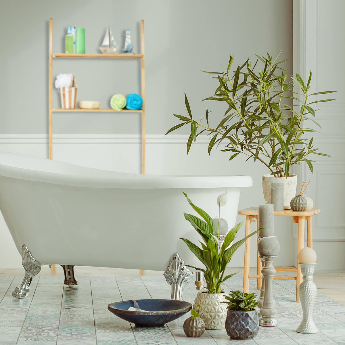 POLICE na pračku - světle hnědá, dřevo (66/175/30cm) - Relaxdays