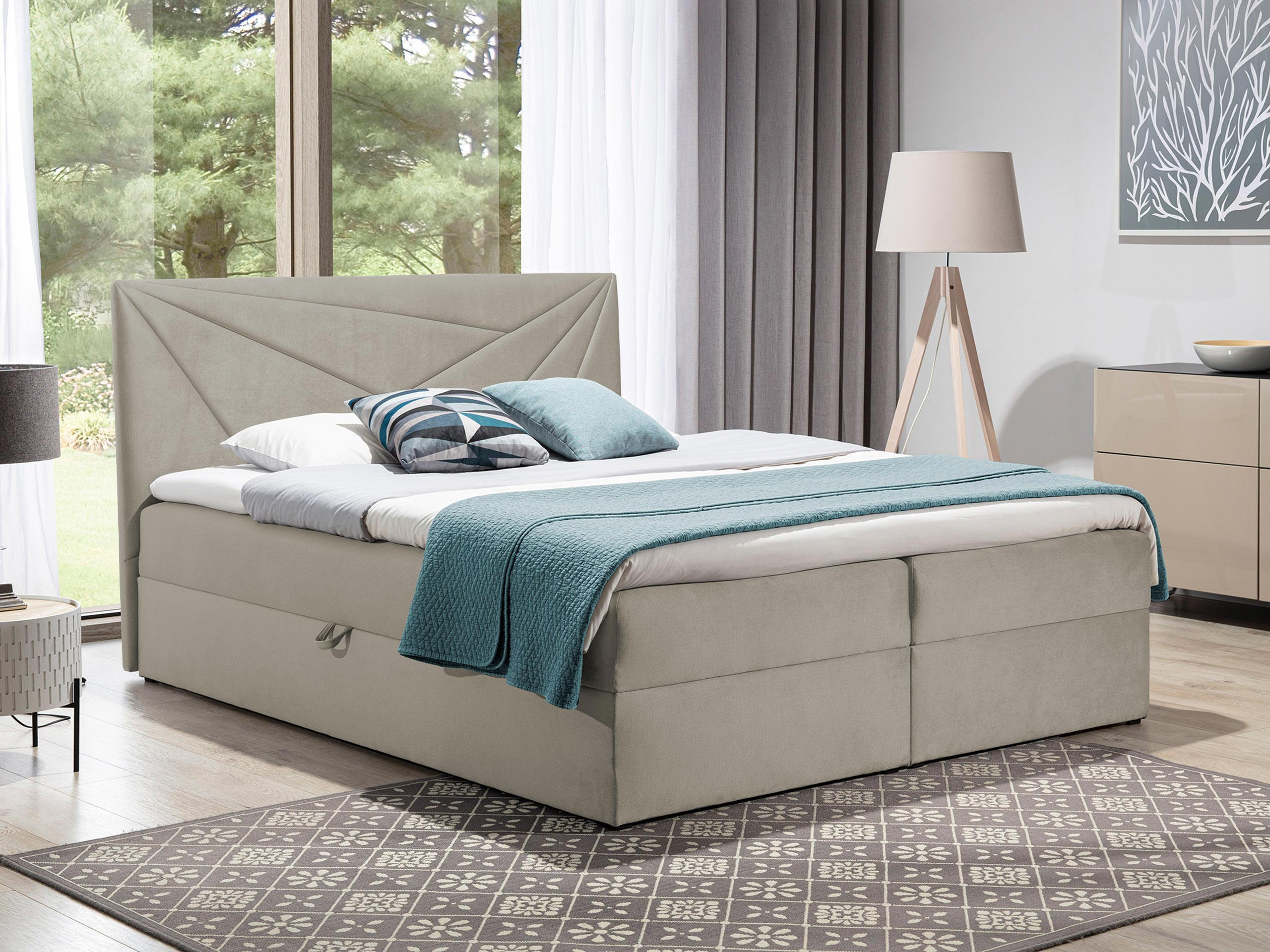 BOXBETT Top 5 - Beige, Holz (120/200cm) - MIRJAN24