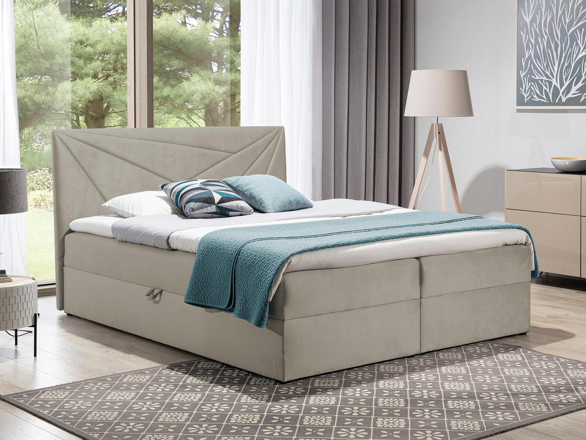 BOXBETT Top 5 - Beige, Holz (120/200cm) - MIRJAN24