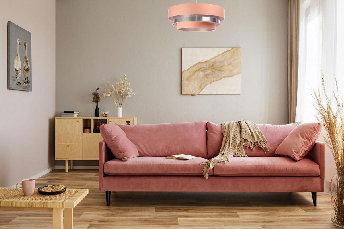 HÄNGELEUCHTE Rosa 60/20 cm - Pink, Kunststoff (60/1/20cm) - ONZENO