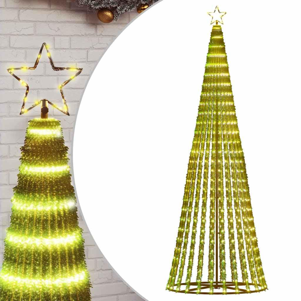 WEIHNACHTSBAUM LED 247 Cm Weiss Metall - Weiß, Metall (247cm) - vidaXL