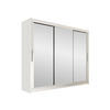 KLEIDERSCHRANK Aston III - Silberfarben/Weiß, Holzwerkstoff/Kunststoff (250/215/58cm) - MIRJAN24