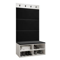 GARDEROBEN-SET 84/184/42 - Schwarz/Weiß, Holz (84/184/42cm) - MÖBEL KRYSPOL