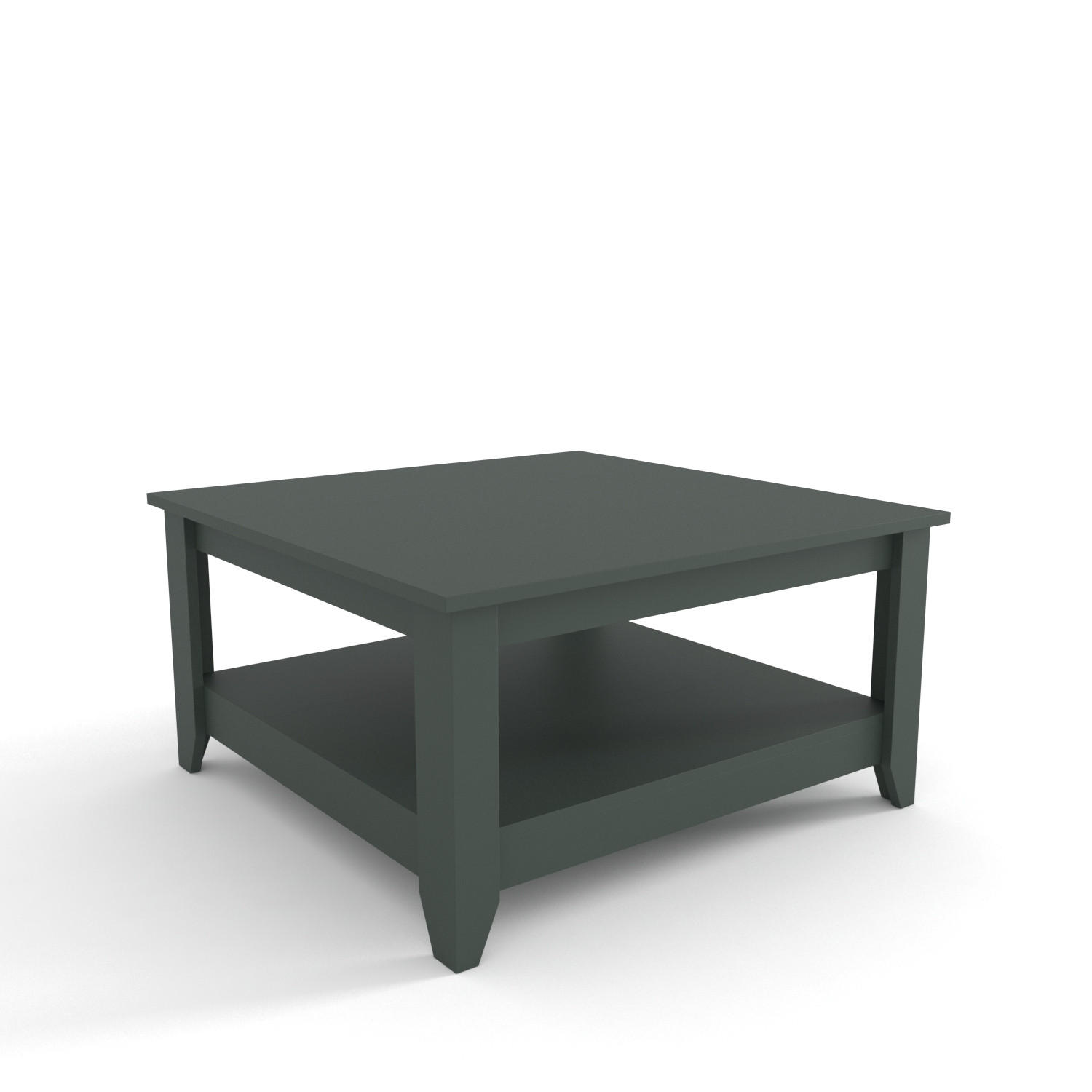 COUCHTISCH Lea Silva - Dunkelgrün, Holzwerkstoff (90/90/46.8cm) - Decorotika