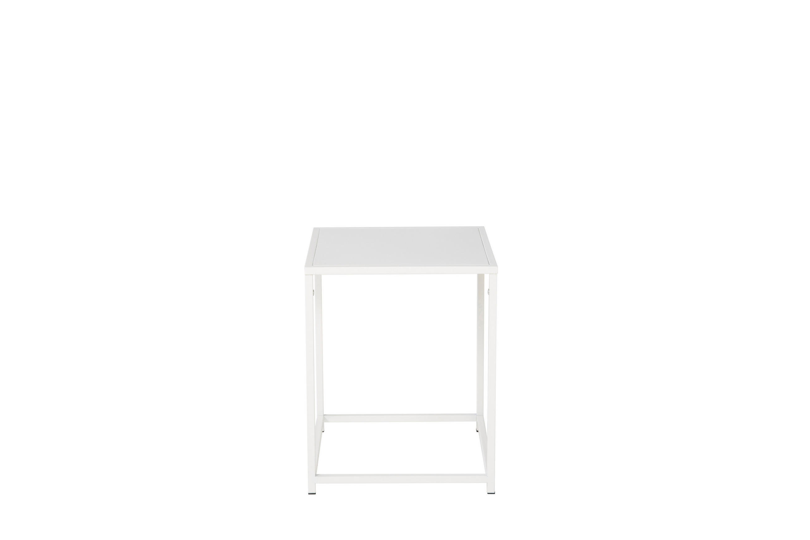 BEISTELLTISCH Staal Weiß 38x37x46 - Weiß, Metall (37/38/46cm) - FURNLUX