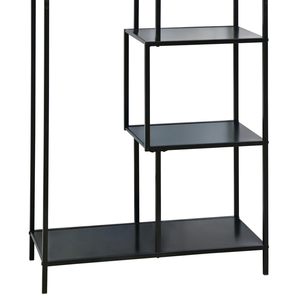 METALLREGAL KELA Schwarz - Schwarz, Metall (77/185/33cm) - SVITA