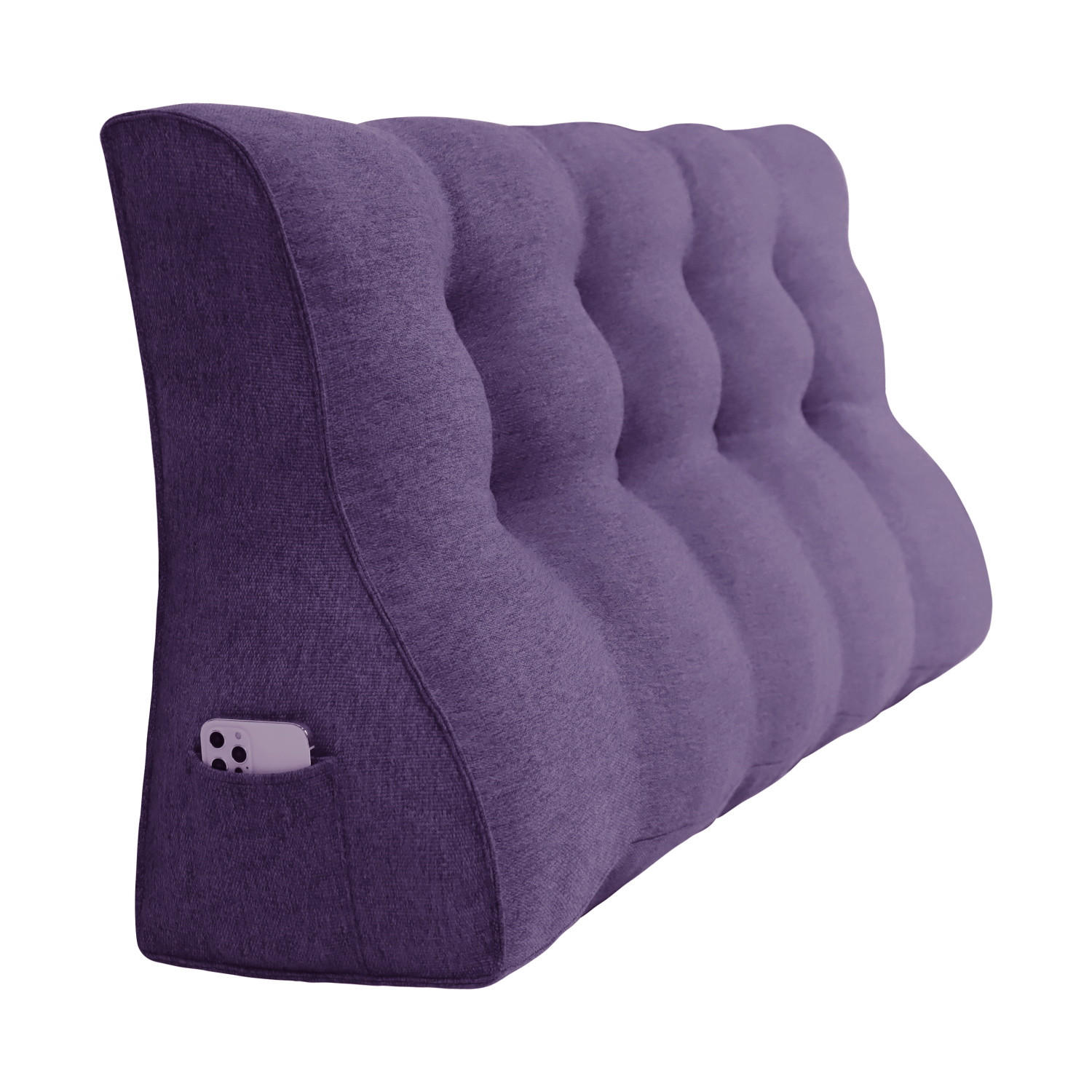 RÜCKENKISSEN Körperkontur Leinenlook Lila 120 cm - Lila, Textil (55/120cm) - Vercart