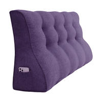 RÜCKENKISSEN Körperkontur Leinenlook Lila 120 cm - Lila, Textil (55/120cm) - Vercart
