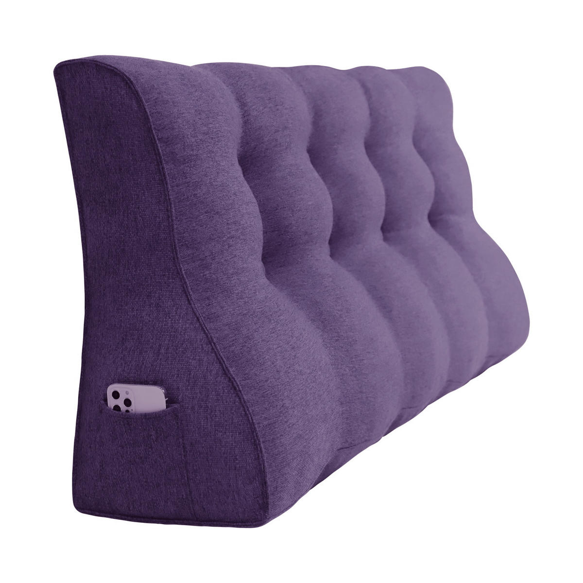 RÜCKENKISSEN Körperkontur Leinenlook Lila 120 cm - Lila, Textil (55/120cm) - Vercart