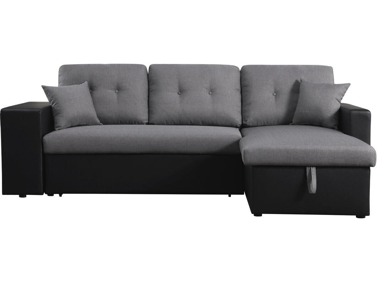 ECKSCHLAFSOFA Axel Schwarz/Grau - Grau, Textil (233/146cm) - Habitat Garten