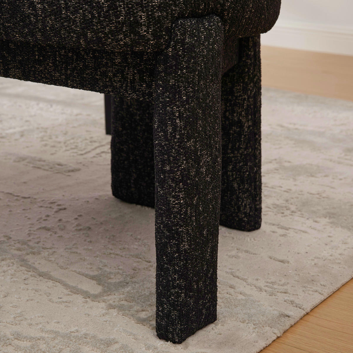 POLSTERSTUHL DE-36481 2er Set mit Holzbeinen Schwarz - Schwarz, Holzwerkstoff (56/86/64cm) - ComfortXL
