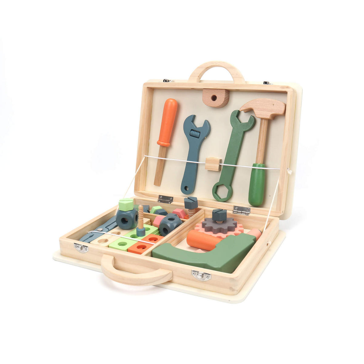 HOLZSPIELZEUG WERKZEUGKOFFER 22,5/29,5/6 cm - Multicolor, Holz (29.5/22.5cm)