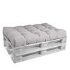 PALETTENKISSEN Eco Style Sitz 120/80/15 cm Hellgrau - Hellgrau, Textil (80/15/120cm) - Beautissu 