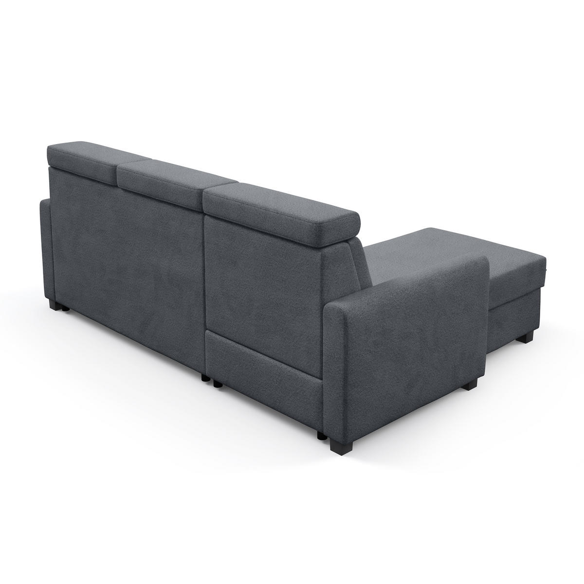 ECKSCHLAFSOFA Milano, Grau, links - Schwarz/Grau, Textil (217/166cm) - Beautysofa