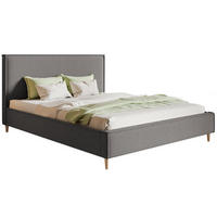 BETT Grau LUXO 8 Gepolstert 120x200 cm - Eichefarben/Schwarz, Textil (120/200cm) - Sepro Meble