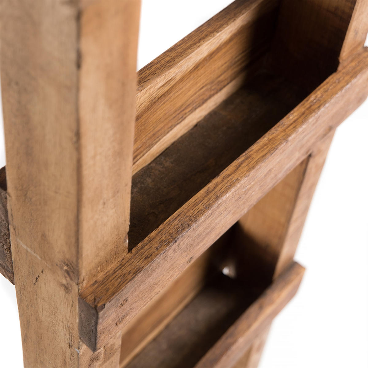 LEITERREGAL Step 170 Massivholz, 5 Ebenen, zum Anlehnen an die Wand naturfarben - Naturfarben, Holz (38/170cm) - DESIGN DELIGHTS
