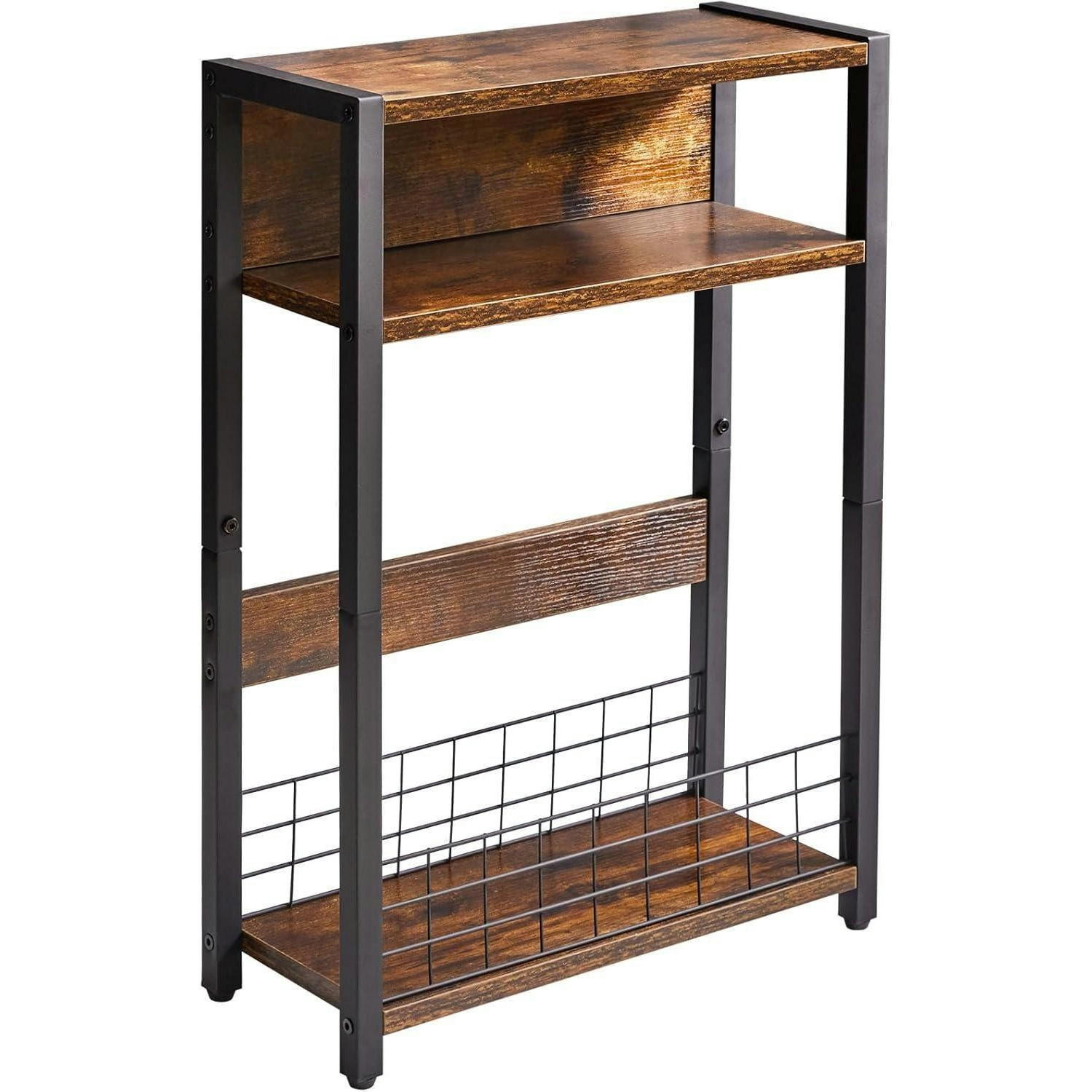 BEISTELLTISCH mit Zeitschriftenhalter Braun 44 x 18 x 62 cm - Braun, Holzwerkstoff (18/44/62cm)