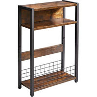 BEISTELLTISCH mit Zeitschriftenhalter Braun 44 x 18 x 62 cm - Braun, Holzwerkstoff (18/44/62cm)