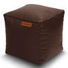 SITZSACK-HOCKER 40x40cm - KUNSTLEDER - Dunkelbraun, Textil (40/40/40cm) - Green Bean