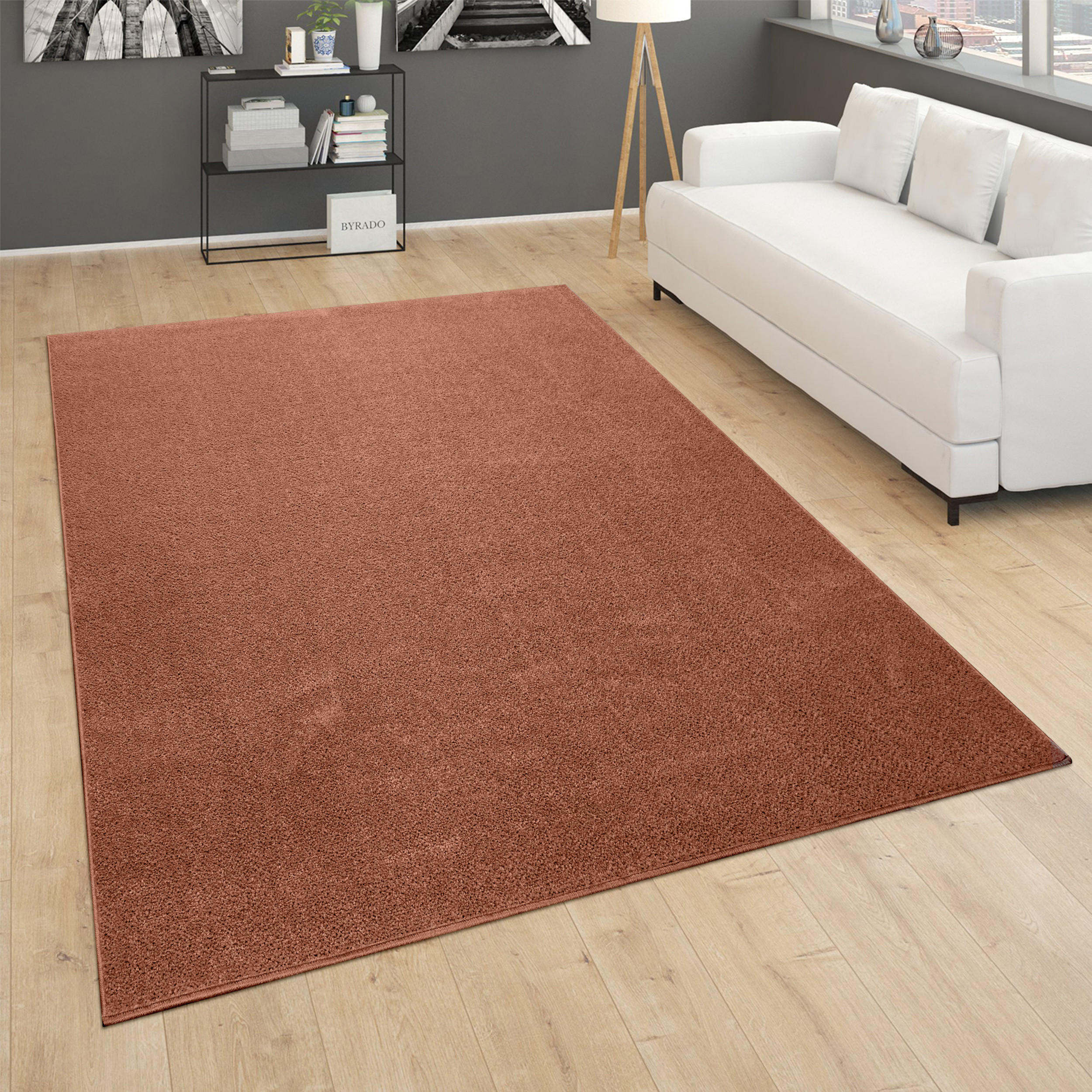 KURZFLORTEPPICH 160/160 cm Porto 890 - Kupferfarben, Textil (160/160cm) - Paco Home