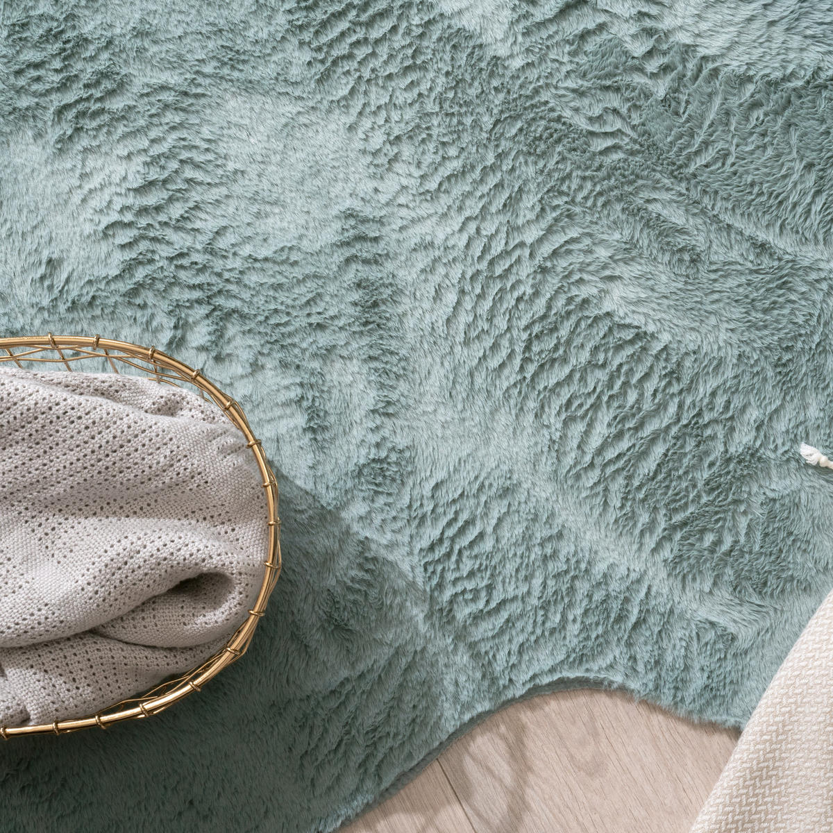 KURZFLORTEPPICH 70/200 cm Pelt 640 - Türkis, Textil (70/200cm) - Paco Home