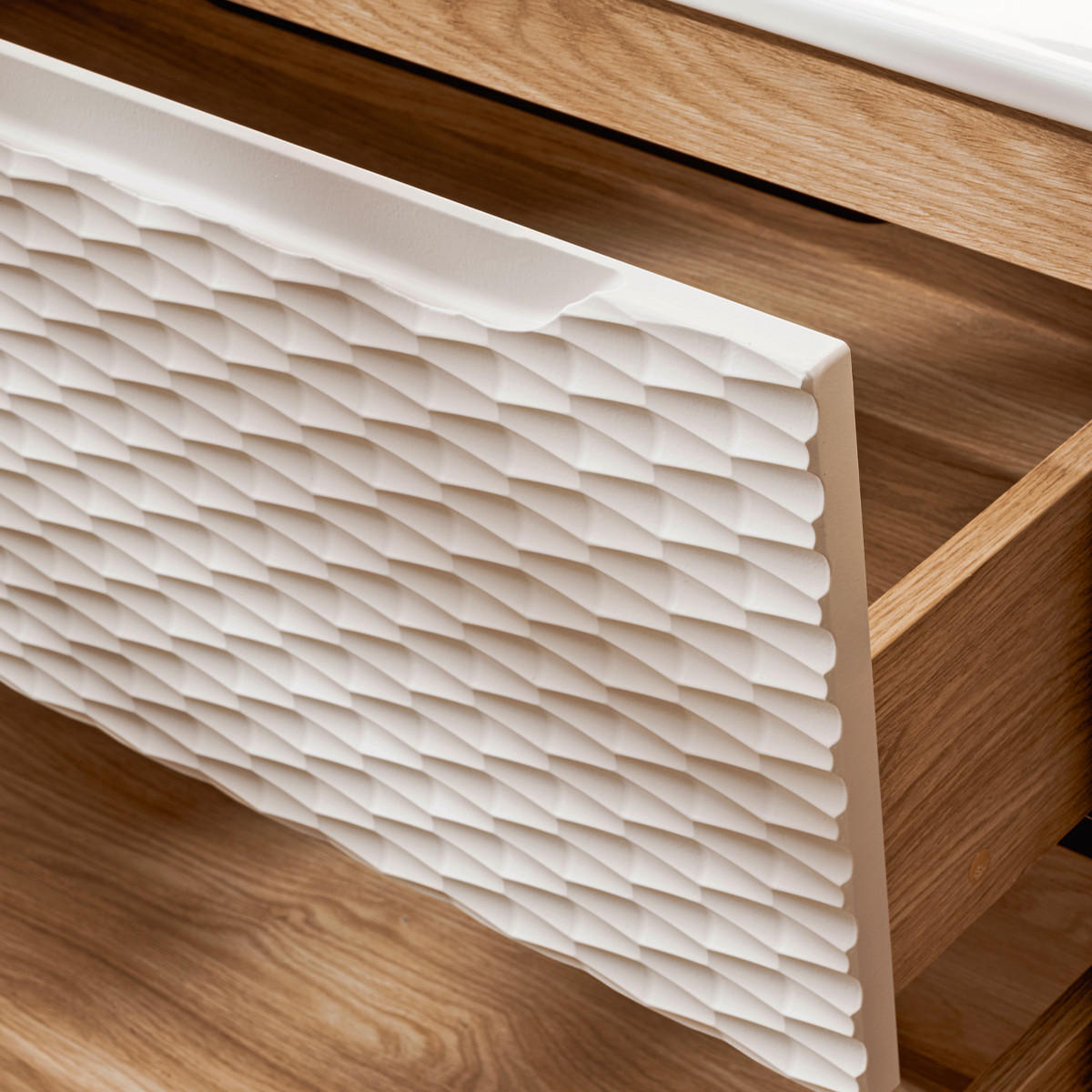 WASCHTISCHUNTERSCHRANK 60cm Elora Beige und Holz - Braun, Holzwerkstoff (60/59/46cm) - Petits-meubles