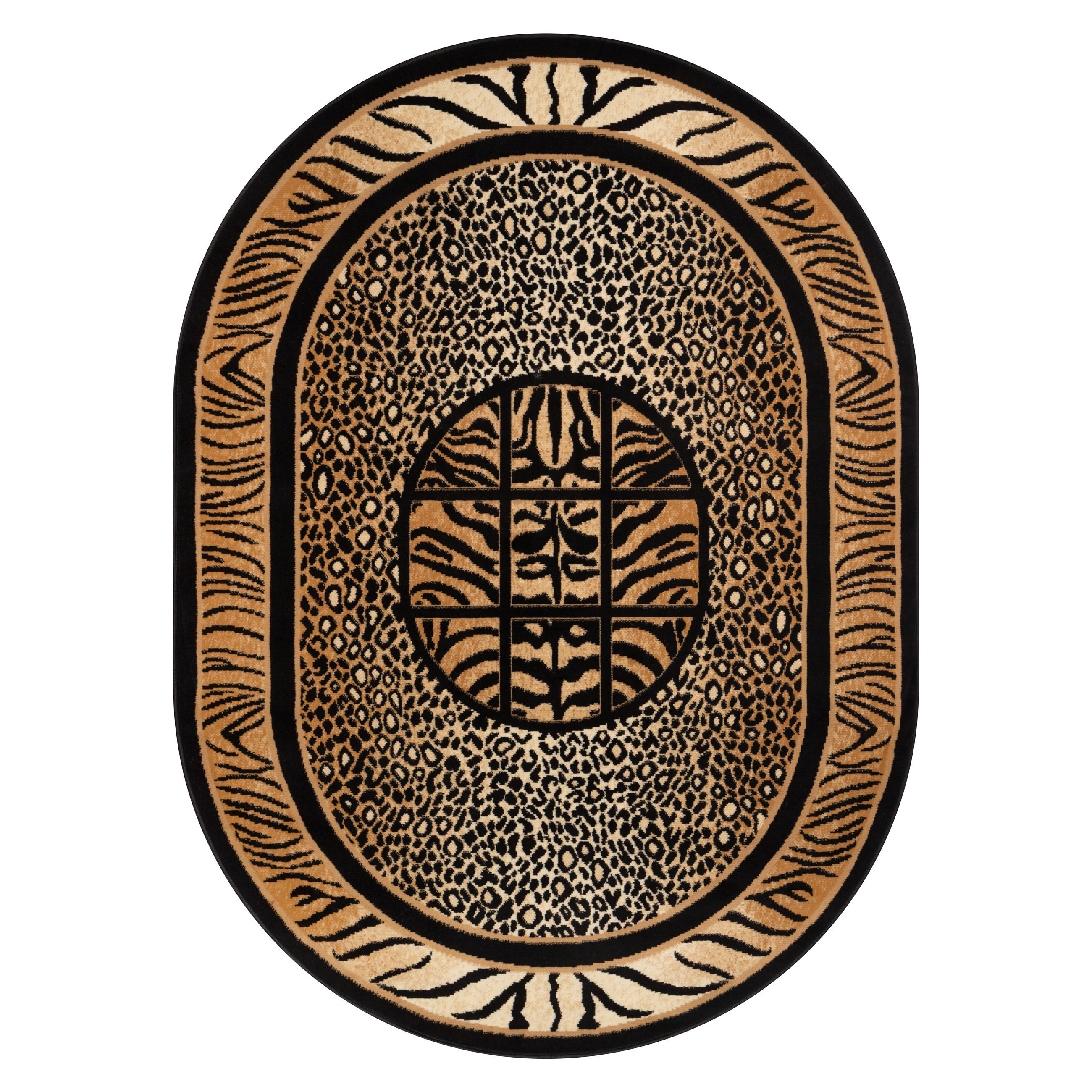 TEPPICH ATLAS oval braun ornament 80/150 cm - Braun, Textil (80/150cm) - Tapiso