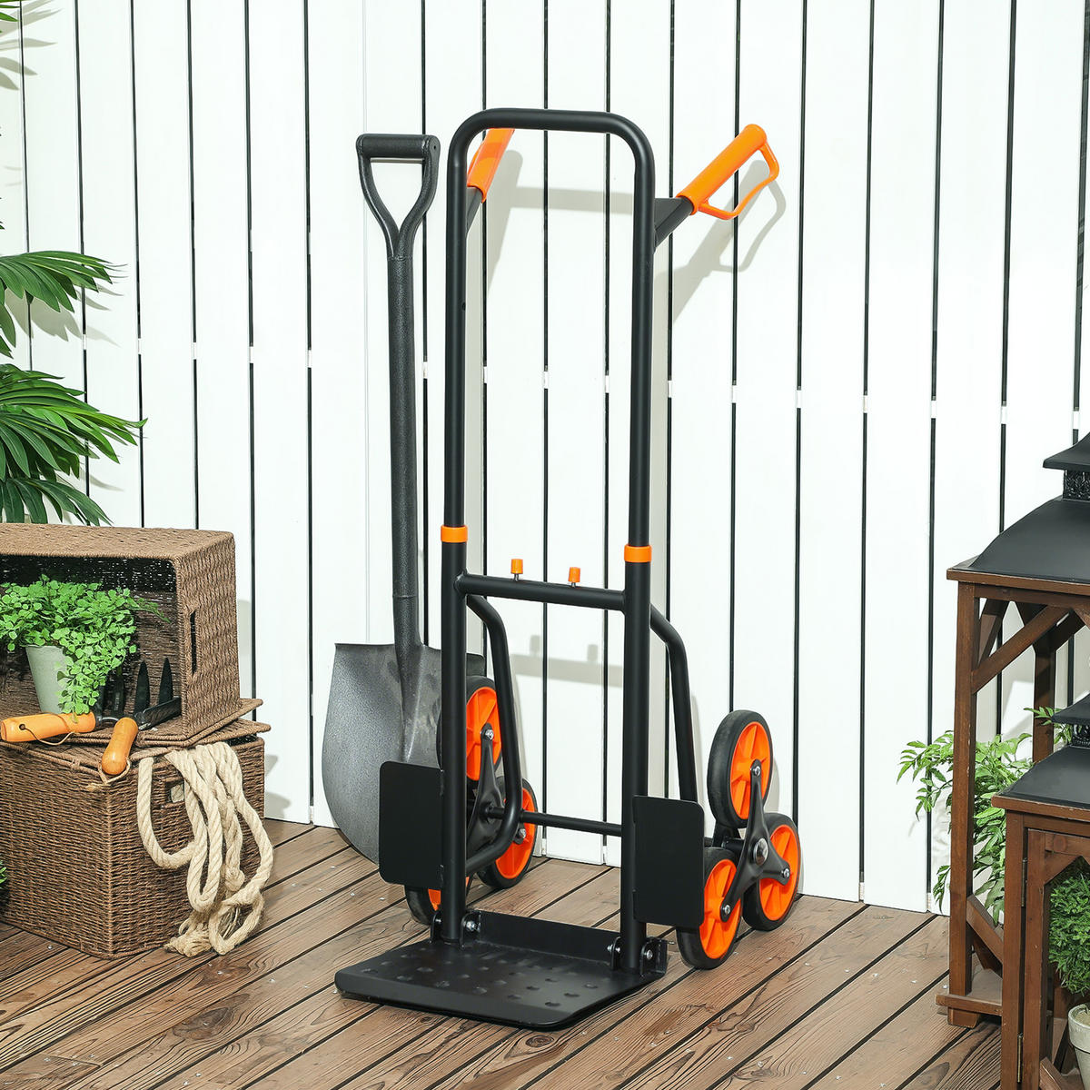 TREPPENSTEIGER Stahl Kunststoff Orange - Orange, Metall (38/106.5/44cm) - DURHAND