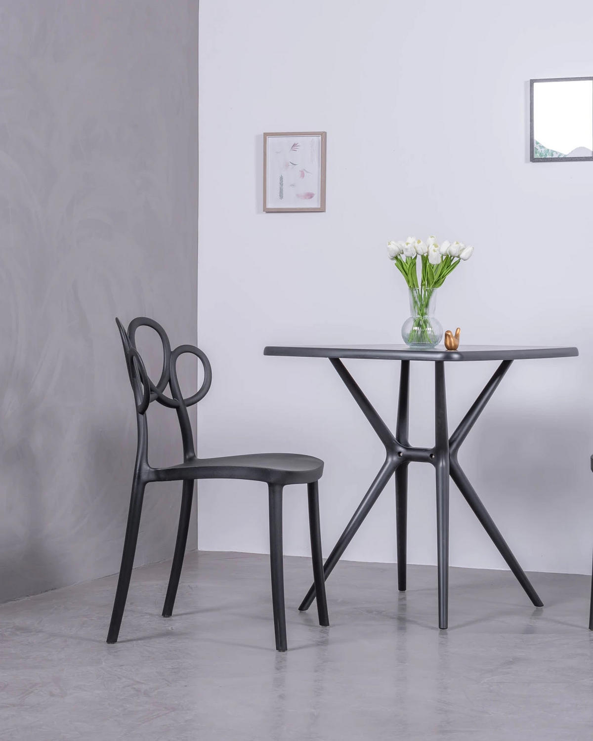 GARTENSET 5tlg.Kunststoff Schwarz - Schwarz, Kunststoff - Nest Dream