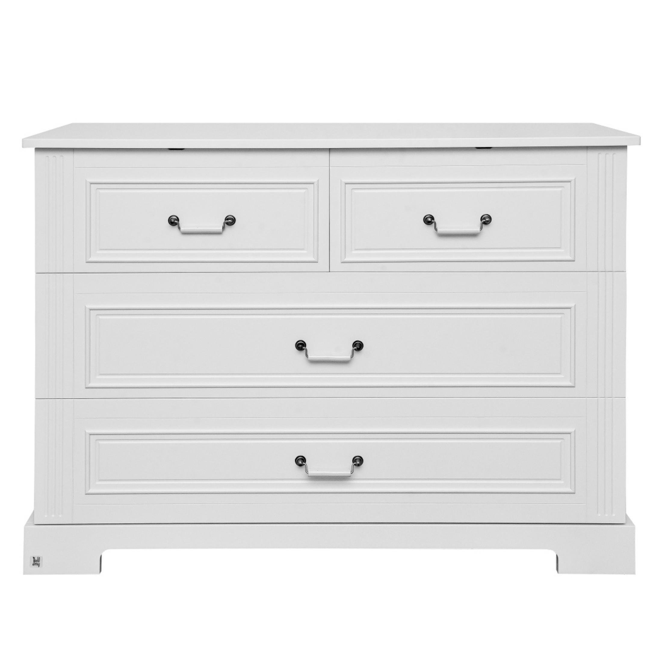 KINDERKOMMODE Ines – rustikale Eleganz und Funktionalität Weiß - Weiß, Holzwerkstoff (120/90/51cm) - RAUMHIRSCH FURNITURE