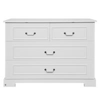 KINDERKOMMODE Ines – rustikale Eleganz und Funktionalität Weiß - Weiß, Holzwerkstoff (120/90/51cm) - RAUMHIRSCH FURNITURE