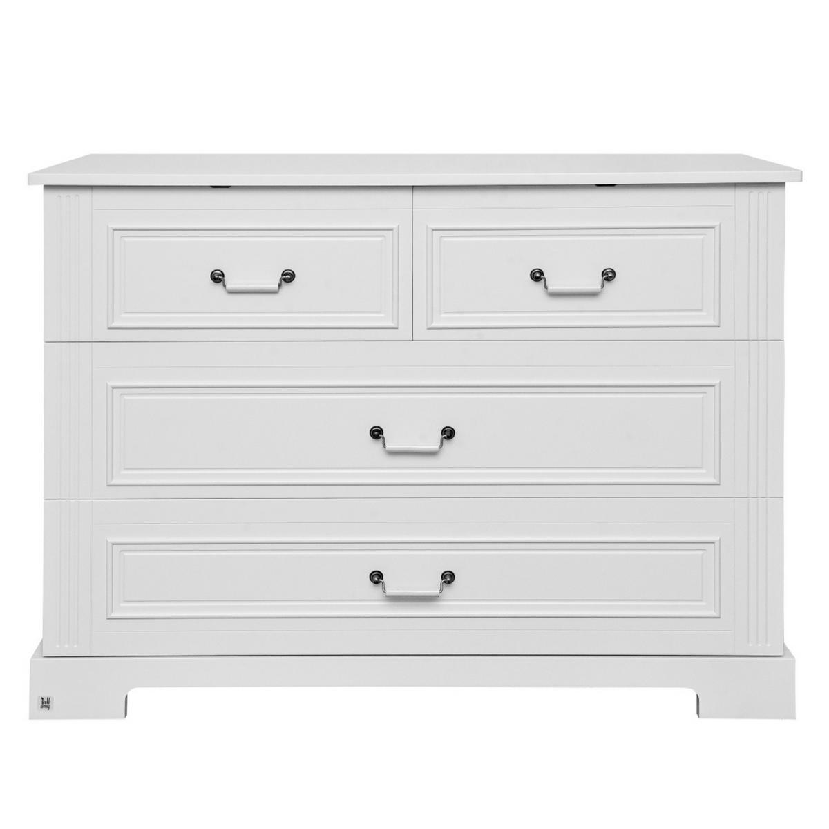 KINDERKOMMODE Ines – rustikale Eleganz und Funktionalität Weiß - Weiß, Holzwerkstoff (120/90/51cm) - RAUMHIRSCH FURNITURE