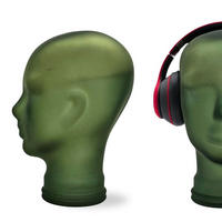 KOPFHÖRERSTÄNDER MICK Glas S03 frosted grün - Waldgrün, Glas (21/29/21cm) - DESIGN DELIGHTS