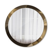 SPIEGEL Ø100 cm Rund mit Aufdruck - Beige, Glas (100/100/0.4cm) - TULUP