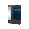 GARDEROBEN-SET Orion X - Blau/Graphitfarben, Holzwerkstoff/Kunststoff (124/186/46cm) - MIRJAN24
