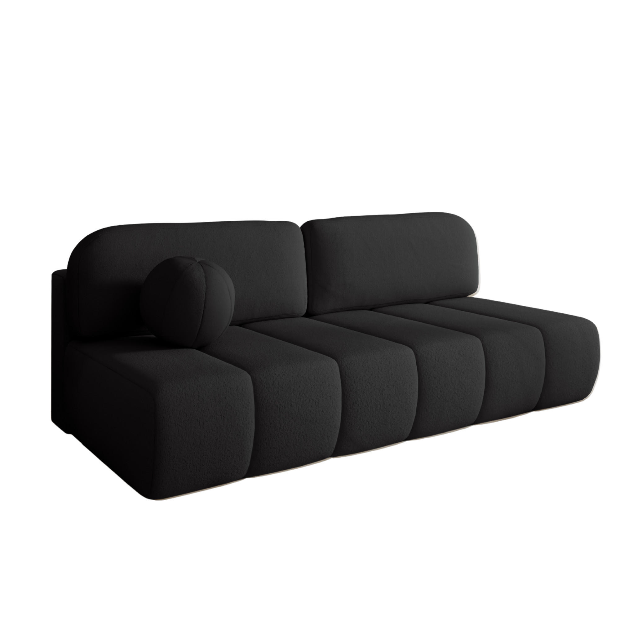 SCHLAFSOFA - Fluffy - Schwarz (Anthology 19) - Schwarz, Holz (210/88/104cm) - Möblo