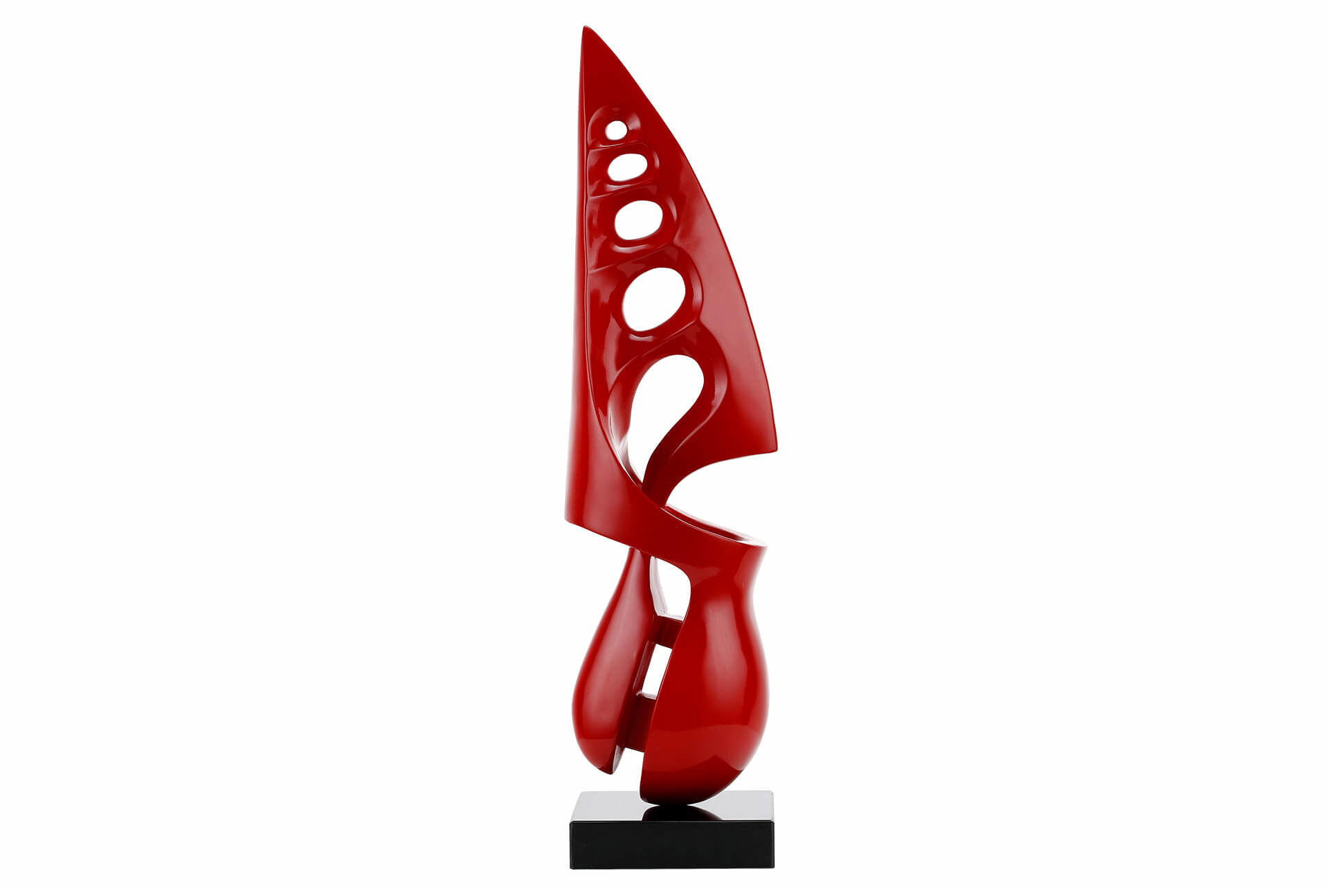 SKULPTUR Rot 15/56 cm - Rot, Stein (3/56/15cm) - KUNSTLOFT