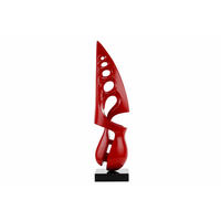 SKULPTUR Rot 15/56 cm - Rot, Stein (3/56/15cm) - KUNSTLOFT